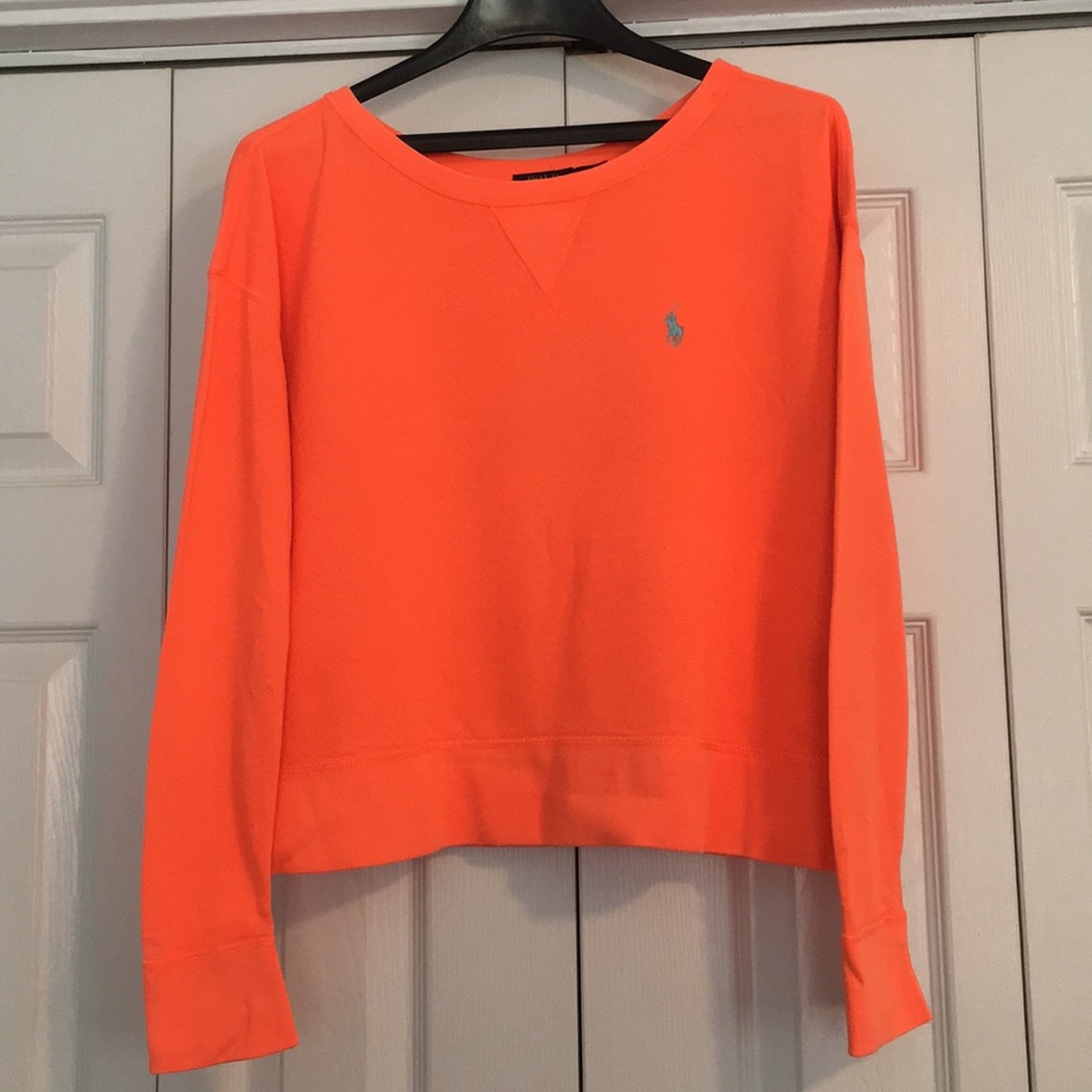 Orange Polo Ralph Lauren sweatshirt, Small petite